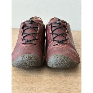 Keen Women's Size 7 Toyah Hiking Climbing Trainer Shoes Burgundy Red Leather